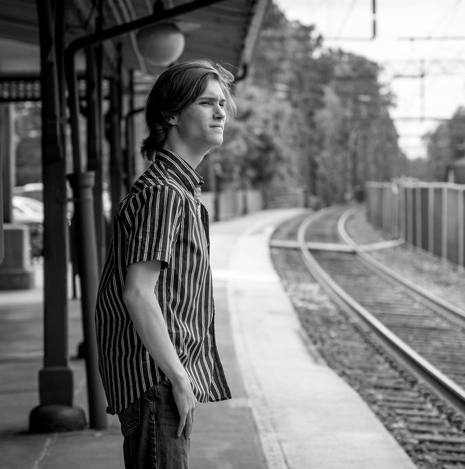 I (Wesley Sappington) am pictured waiting for a train.
